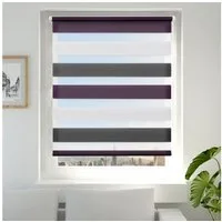 Doppelrollo Fensterrollos Ohne Bohren, Vkele, 130cm/160cm, klemmfix,klemmträger, Sonnenschutz, Lichtdurchlässig und Verdunkelnd.
