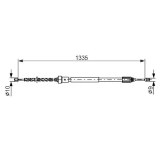 Bosch Handbremsseil hinten links Renault Clio Thalia