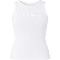 fashionshowcase Shirttop Damen Ripp Sport-Top aus Modal mit 3D-Druck DREAMS ärmellos Modal-Komfort, figurformender Schnitt