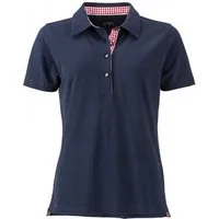 James & Nicholson Poloshirt Damen Traditional Polo / Trachtenknöpfe aus Horn-Imitat