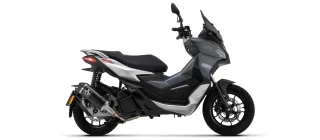Sport Auspuff Komplettanlage Arrow "URBAN" Alu BLACK Aprilia SR 125 / 200 GT Bj.2022-2024 EURO5 +ABE