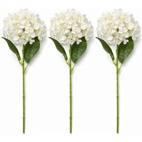 Kunstblume LAYBA Künstliche Hortensie 3er-Set weiß 40 cm, Layba, Höhe 20 cm