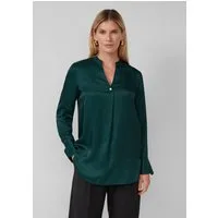 s.Oliver Langarmbluse Bluse Elegante Satin-Bluse mit Manschetten