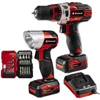 Einhell Akku-Bohrschrauber TE-CD 12/1 Li +22+CL (2x2.0Ah), max. 1400 U/min, (Set), inkl. 2 Akkus und Ladegerät