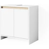 Vicco Waschbeckenunterschrank Emma, Weiß/Sonoma, 58 x 60 cm (1-St)