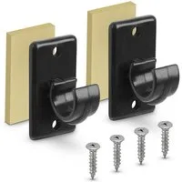Bestlivings Gardinenstangenhalterungen Ersatzhalter, Cafehausstangen bis Ø12 mm, (4-St., inkl. Schrauben und Klebepads), Ersatzträger für Gardinenstangen, Cafehausstangen, Scheibenstangen