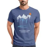 Neverless Print-Shirt Herren T-Shirt Prinstshirt Berge Wandern Adventure Outdoor mit Print