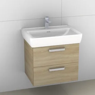Artiqua 415 Waschtischunterschrank für Pro A 818953 Castello Eiche quer NB, 415-WU2L-L40-7136-426 415-WU2L-L40-7136-426