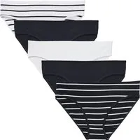 REDBEST Slip Damen-Slip 5er-Pack Single-Jersey Uni: 3 Slips
