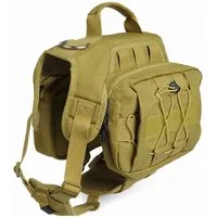 Tekoo Hunde-Geschirr mit Taschen & Griff, Verstellbar für Outdoor & Trekking, Wasserabweisendes Nylon, Atmungsaktives Mesh-Futter