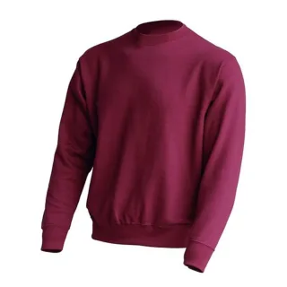 JHK - Sweatshirt Rundhalsausschnitt für Herren/Damen Unisex (Burgunderrot)