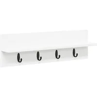 vidaXL Regal Wandmontierter nachttisch Wandhalterung Weiß 60 x 10,5 x 18 cm, 1-tlg.