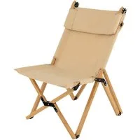 COSTWAY Campingstuhl mit Bambusrahmen, Klappstuhl verstellbarer, bis 150kg