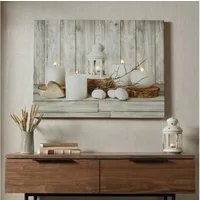 Art for the home LED-Bild LED - Coastal Treasures, Arrangements, Stillleben (1 St), LED-Leinwand Küstenschätze 60 x 80 cm