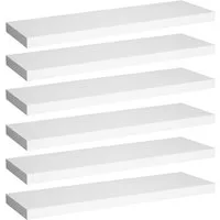 Woltu Wandregal, 6-tlg., Schweberegal Regal Wanddeko aus MDF