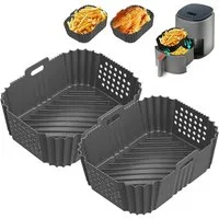 Agger Silikonform 2 Stück Airfryer Zubehör Heißluftfritteuse Silikonform, für Ninja Double Stack XL SL400EU