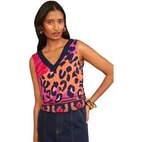 Love & Roses Blusentop Love & Roses Jersey-Trägertop mit Chiffon, Regular (1-tlg)