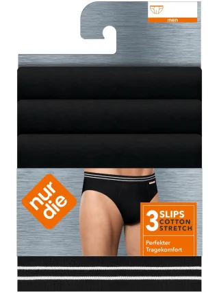 NUR DIE Herren Slip Cotton Stretch 3er Pack