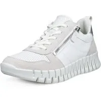 Ecco Gruuv Zip Lace (Premium-Leder) weiss Damen Sneaker