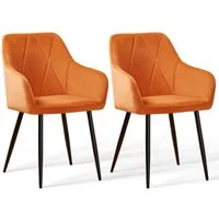 JYMTOM Esszimmerstuhl mit gepolstertem Sitz, Wohnzimmerstuhl, Polsterstuhl, modisches Design (2 St), Metall-Beine, ideal für Esszimmer, Restaurant & Küche