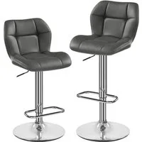 Yaheetech Barhocker 360° Drehbare Hocker mit Fußstütze (2 St), 1/2/4/6er-Set Barstühle Küchenstühle Bistrohocker höhenverstellbar