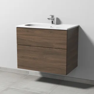 Sanipa 3way Waschtischunterbau zu Geberit Acanto Slim Waschtisch mit 2 Auszügen, Eiche-Arizona SM41180