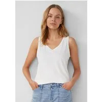 s.Oliver Muscleshirt T-Shirt Jersey-Top mit Cut-out und Schleife