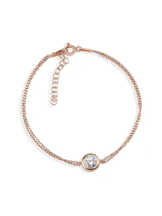 Dkeniz Armband 925/- Sterling Silber rosévergoldet Solitär