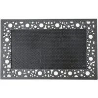 Vimoda Fußmatte Eingangstürmatte, Außen & Innen Gummi Schmutzfänger für Haustür, Rechteckig, Höhe: 12 mm, Fußabtreter Gummimatte wasserdicht Vinylteppich PVC, Terrasse Balkon
