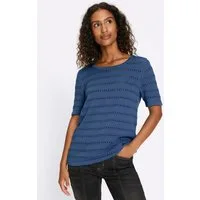 heine Strickpullover Ajour-Pullover Kurzarm Ajour