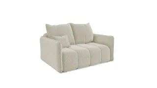 Sofa Designersofa 2-Sitzer MORGANO Stoff Abriamo Creme