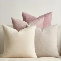Topfinel Kissenbezug 40x40 samt kissenbezüge 50x50 Weich Sofa Deko Rattanstreifen, kissenbezug 4er set Rosa Farbverlauf Wohnzimmer Kinder Hautfreundlich