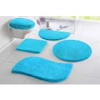 OTTO home Badematte Merida, Badvorleger, Badezimmer Teppich, Höhe 32 mm, rutschhemmend beschichtet, schnell trocknend, strapazierfähig, fußbodenheizungsgeeignet, Kunstfaser, wellenförmig, Badteppich, Uni Farben, rechteckig, rund & als 2-tlg. Set erhä