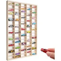 Creative Deco Schubladenbox Setzkasten Holz Sammlervitrine für 90 Autos verstellbar