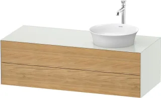 Duravit White Tulip Konsolenwaschtischunterbau wandhängend Natur Eiche & Weiß Matt & Seidenmatt 1300 WT4987RH5360010
