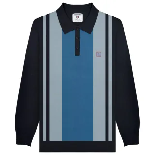 Lambretta - "AW24" Poloshirt Verkleidet für Herren Langärmlig (Marineblau)