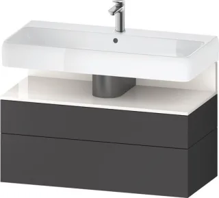 Duravit Qatego Waschtischunterbau wandhängend Graphit Matt 990x470x590 mm - QA4395022490010 QA4395022490010