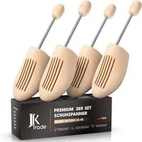 JK Trade Schuhspanner - Premium Schuhdehner Damen & Herren (2 Paar, aus Lotusholz mit Federmechanik), Stiefelspanner, Schuhweiter Set
