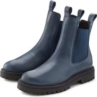 Elbsand Chelseaboots, Schlupfstiefel, Bikerboots, Herbststiefelette Stiefelette aus Leder mit Stretch-Einsätzen, Lederstiefelette