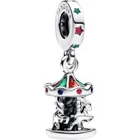 Pandora Charm-Einhänger 793586C01, Karussell, Emaille, Kristalle, Weihnachten