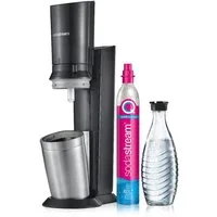 SodaStream Wassersprudler SodaStream Crystal 3.0 Metall, Edelstahl Schwarz