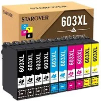 STAROVER 10er Multipack für EPSON 603XL 603 Druckerpatronen Tintenpatrone (WF-2810 WF-2830 XP-4105 XP-4150 XP-4155, XP-2100 XP-2105 XP-2150 XP-2155 XP-3100 XP3105 XP-3150)