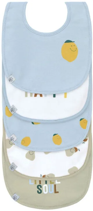 Lässig Wasserdichte Lätzchen 5er Pack Happy Fruits Lemon