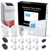 Safe2Home Safe2Home SP210– WIFI / GSM / SMS Alarmierung Alarmanlage Alarmanlage (Kostenfreie APP Steuerung / Störsendererkennung)