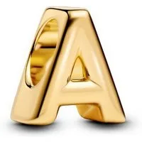 Pandora Charm Buchstabe Charm Damen Buchstabe A Alphabet 14 Karat Vergoldet 763947C00
