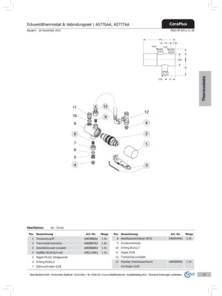 Ideal Standard Thermostat-Kartusche Micro Therm. , A860887NU A860887NU