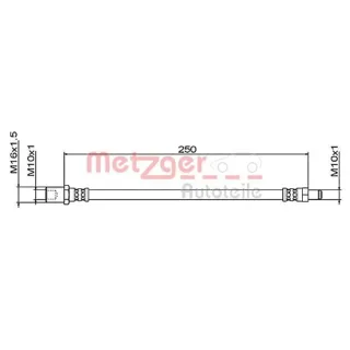 Metzger Bremsschlauch hinten Iveco Daily 4 5 6 4111496