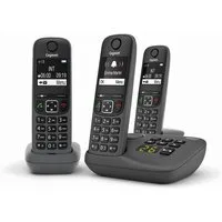 Gigaset AE690A Trio Anthrazit Schnurloses Telefon Schnurloses DECT-Telefon