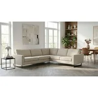 Home affaire Ecksofa Pinto, XXL, 250/290 cm, langer Schenkel, Ottomane, Cord, Chenille, Lederoptik, mit Keder, Metallfüße, Wellenunterfederung