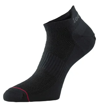 1000 Mile - Herren Ultimate Low Cut Doppel-Lagen Feuchtigkeitsableitende Trainingssocken - Schwarz